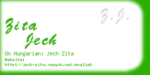 zita jech business card